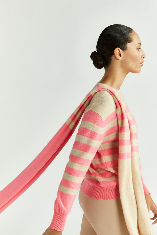 Gestreifter Pullover aus Kaschmir