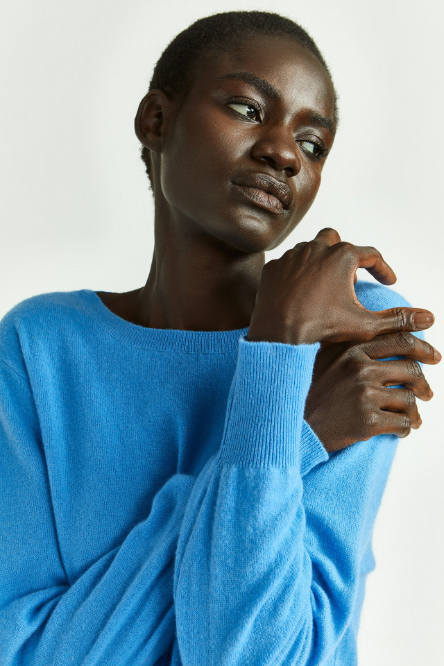 Kaschmirpullover mit Rundhalsausschnitt