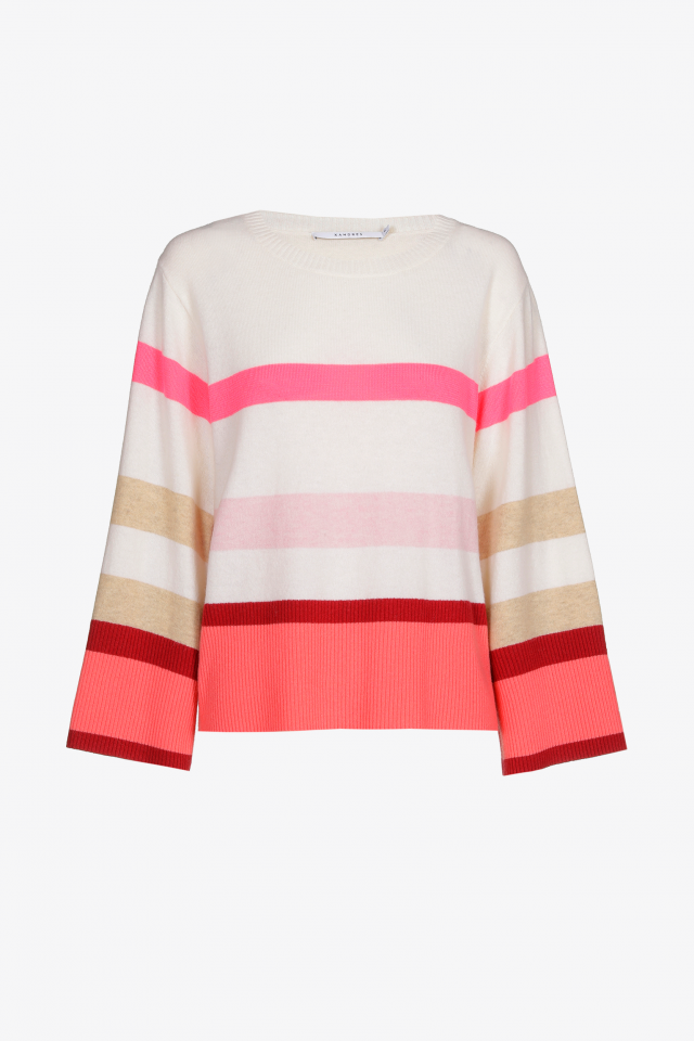 Gestreepte pull van zomerse wolmix