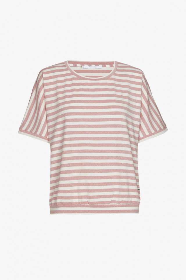 T-shirt rayé en lurex