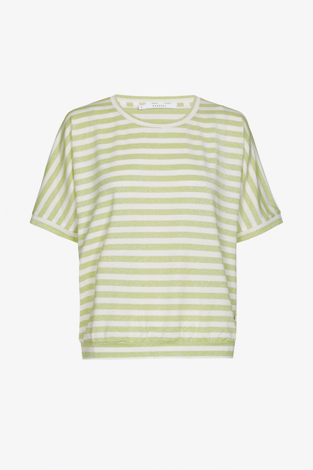 T-shirt rayé en lurex