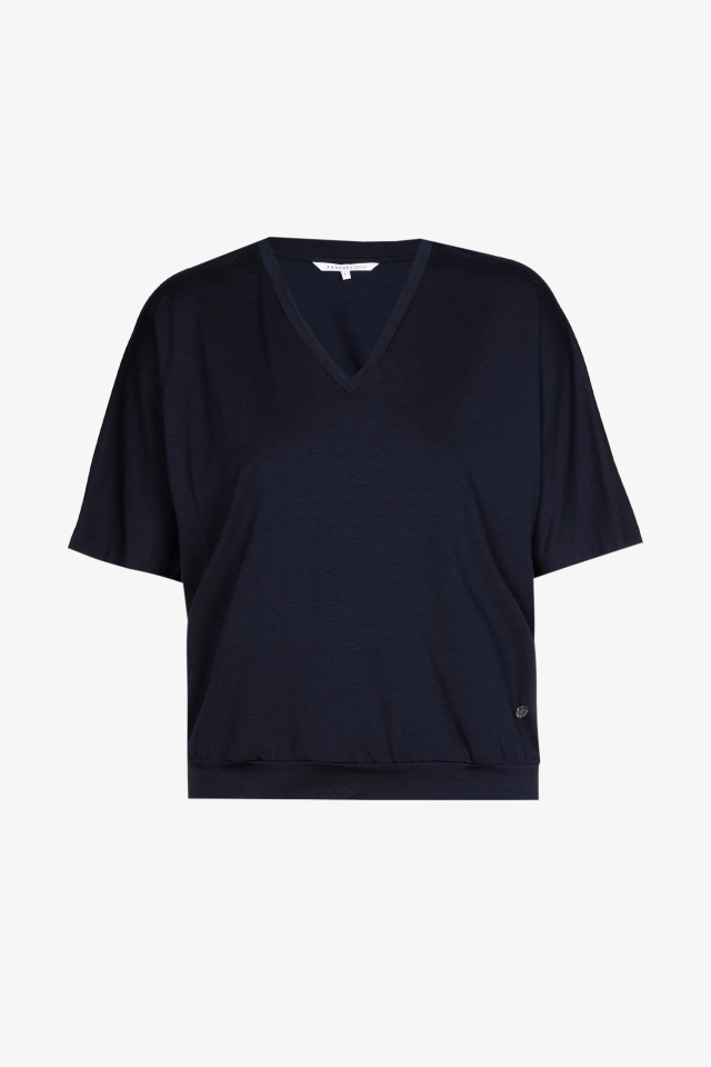 T-shirt with V-neck
