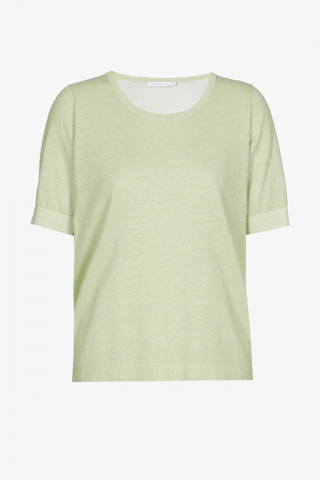Baumwollpullover mit Lurex