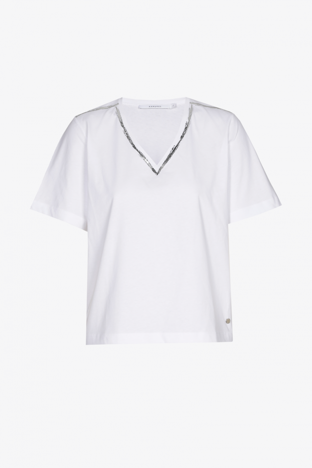 T-shirt avec détail argenté