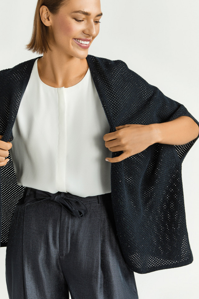 Gilet met ajoursteek