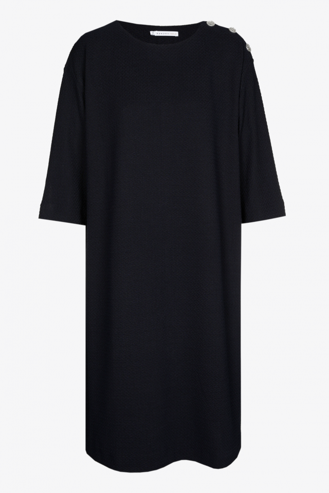 Robe mi-longue en maille gaufrée