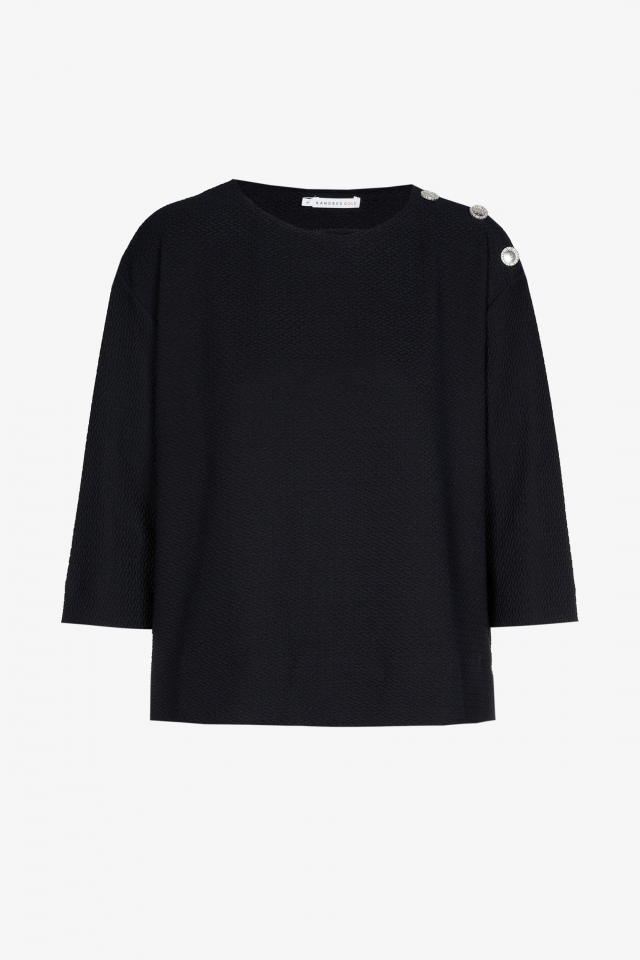 T-shirt en maille gaufrée 