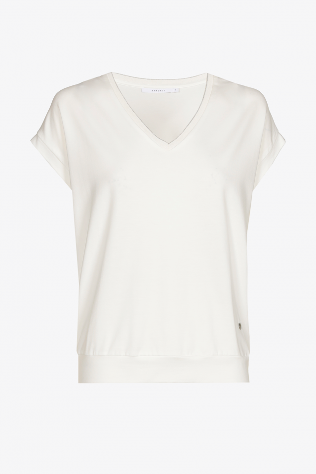 T-shirt en jersey avec encolure en V