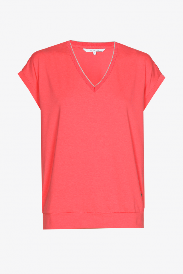 T-shirt en jersey avec encolure en V