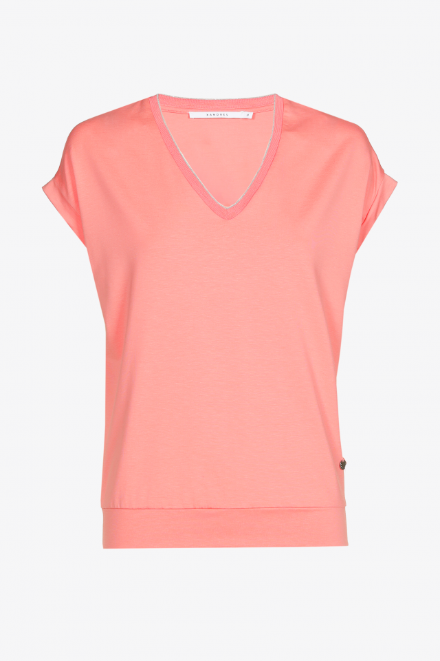 T-shirt en jersey avec encolure en V