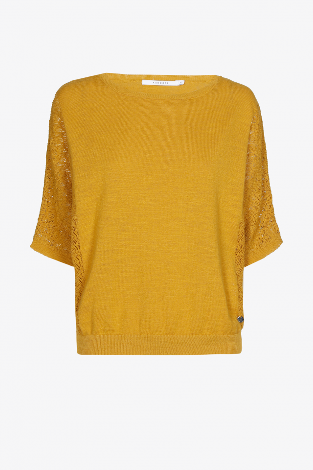 Jumper with openwork knit details