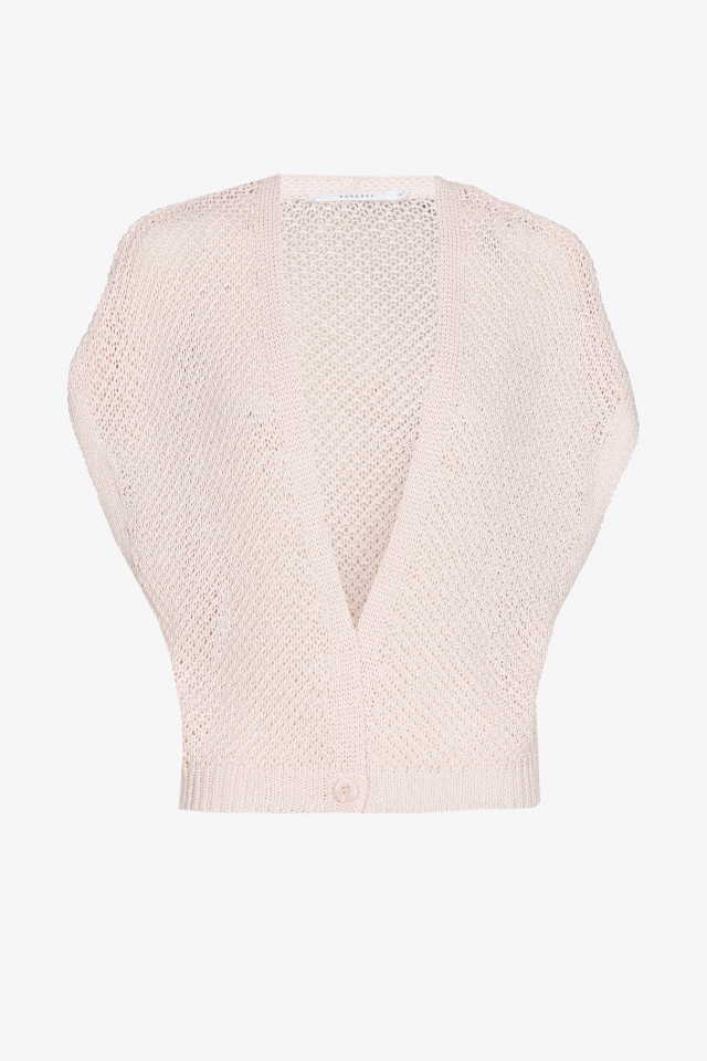 Sleeveless sweater vest with texture