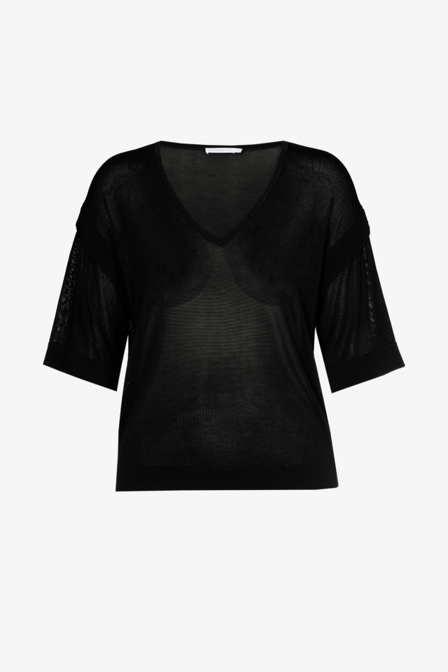 Layered jumper with short sleeves