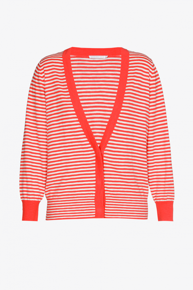 Jersey waistcoat with stripes