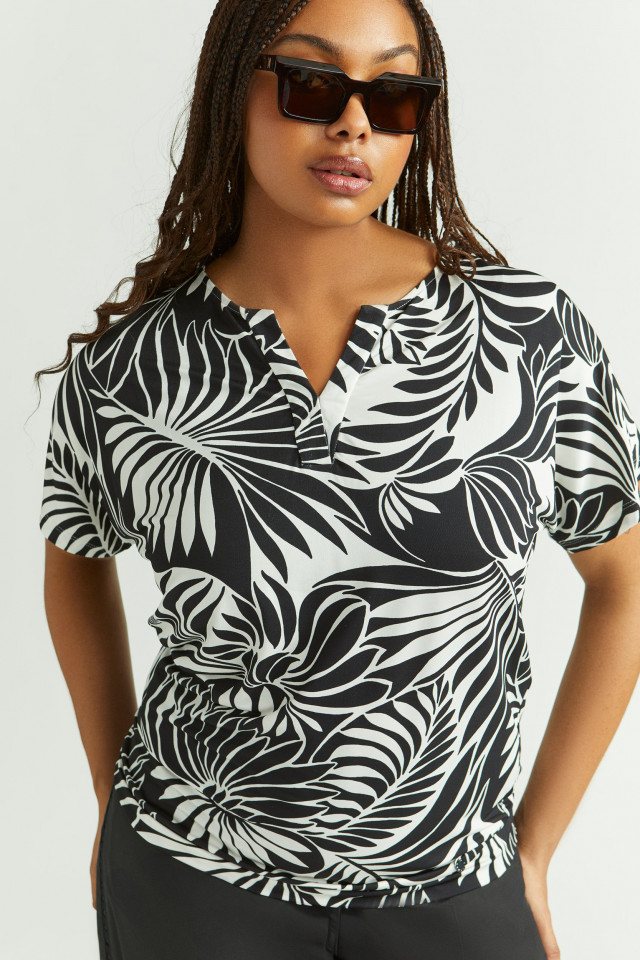 Blouse à motif floral
