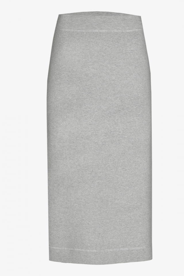 Pencil skirt in Milano knit with slit