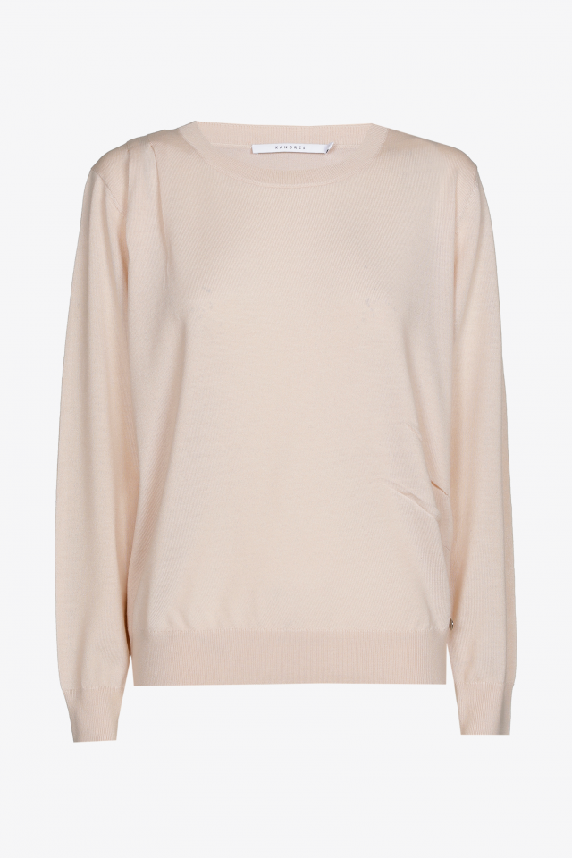 Pullover aus Wolle mit Faltendetail