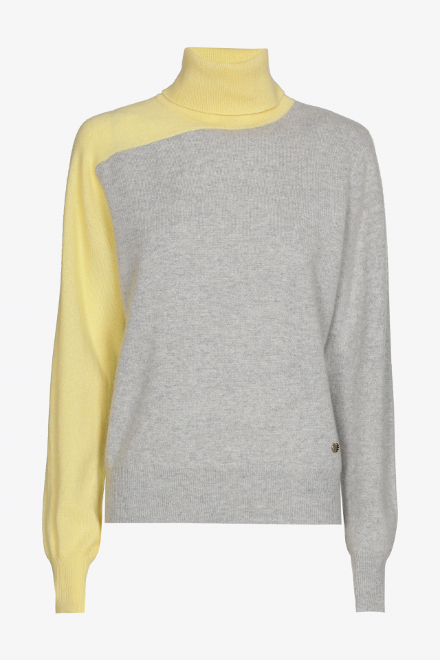 Trui in cashmere met rolkraag