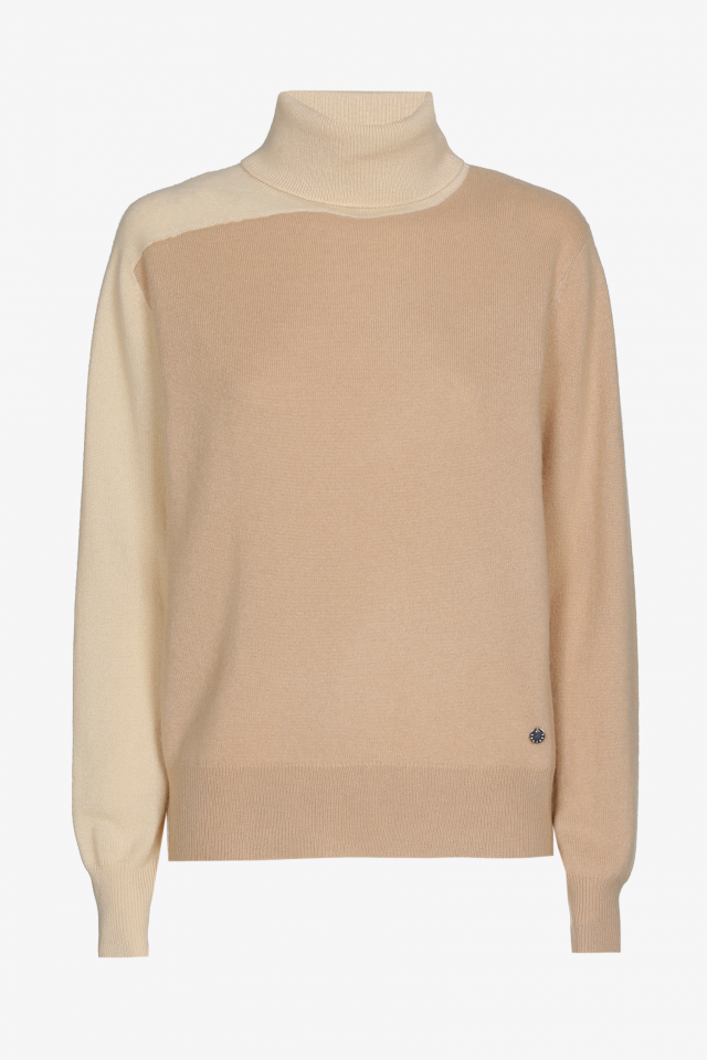 Trui in cashmere met rolkraag