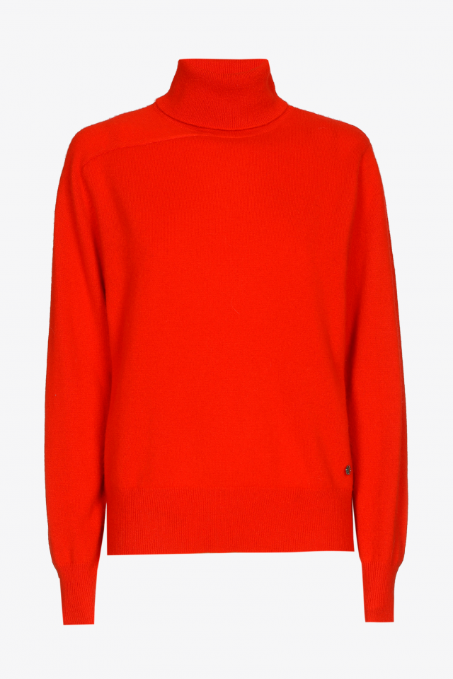 Trui in cashmere met rolkraag