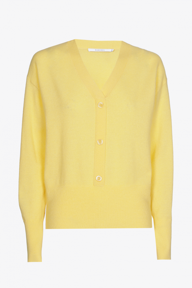 Pull en laine mérinos avec encolure en V