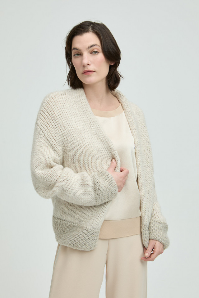 Bomber-style cardigan