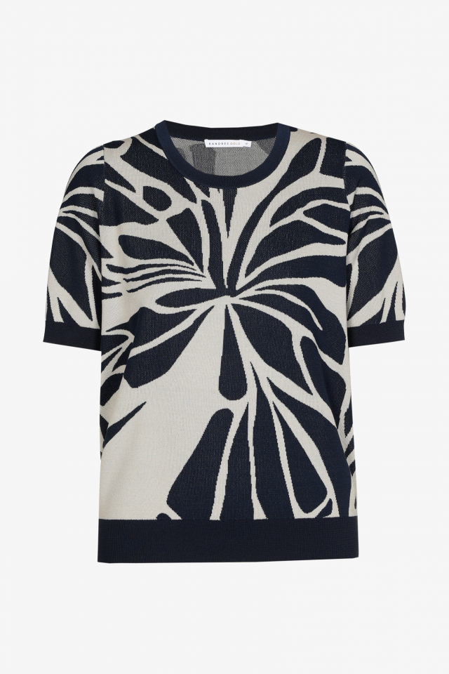 Jacquard-Pullover mit Rundhalsausschnitt