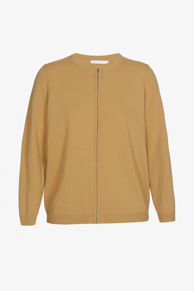 Cardigan with zip closure