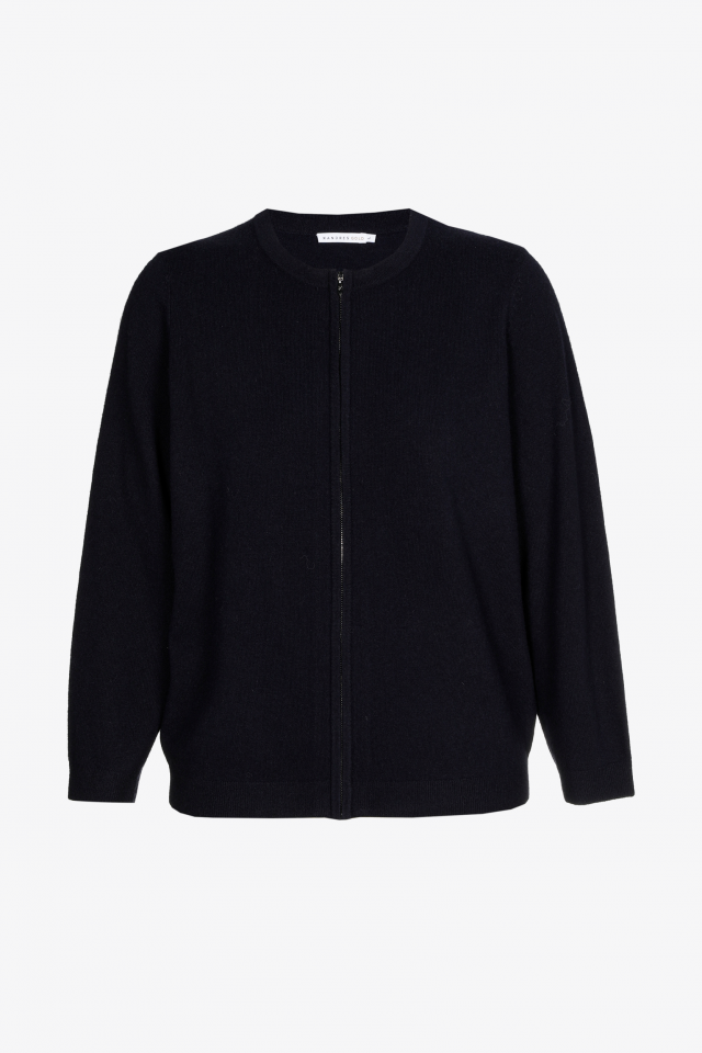 Cardigan with zip closure