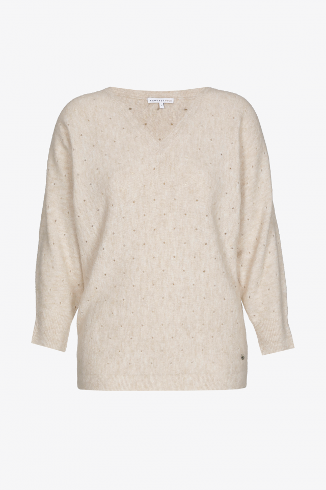 Pullover aus Alpakawolle mit dezentem Muster