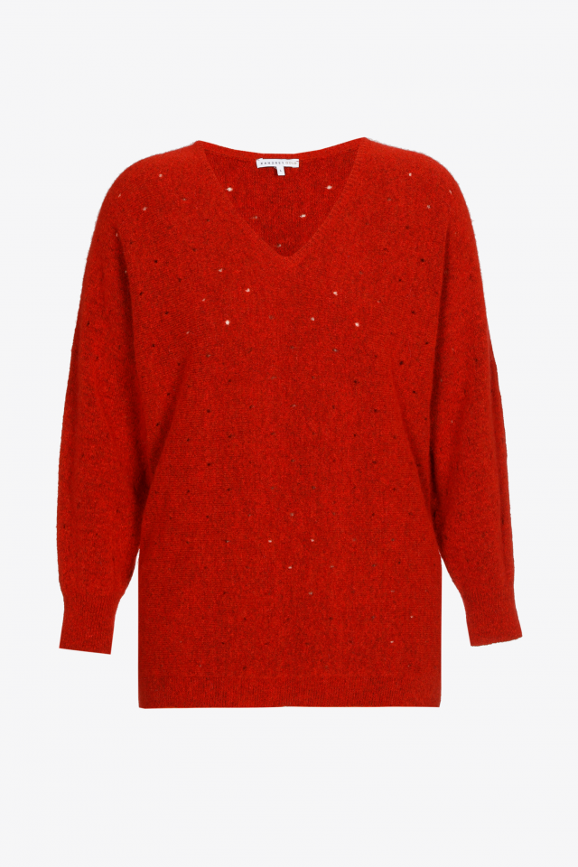 Alpaca wool jumper with subtle pattern