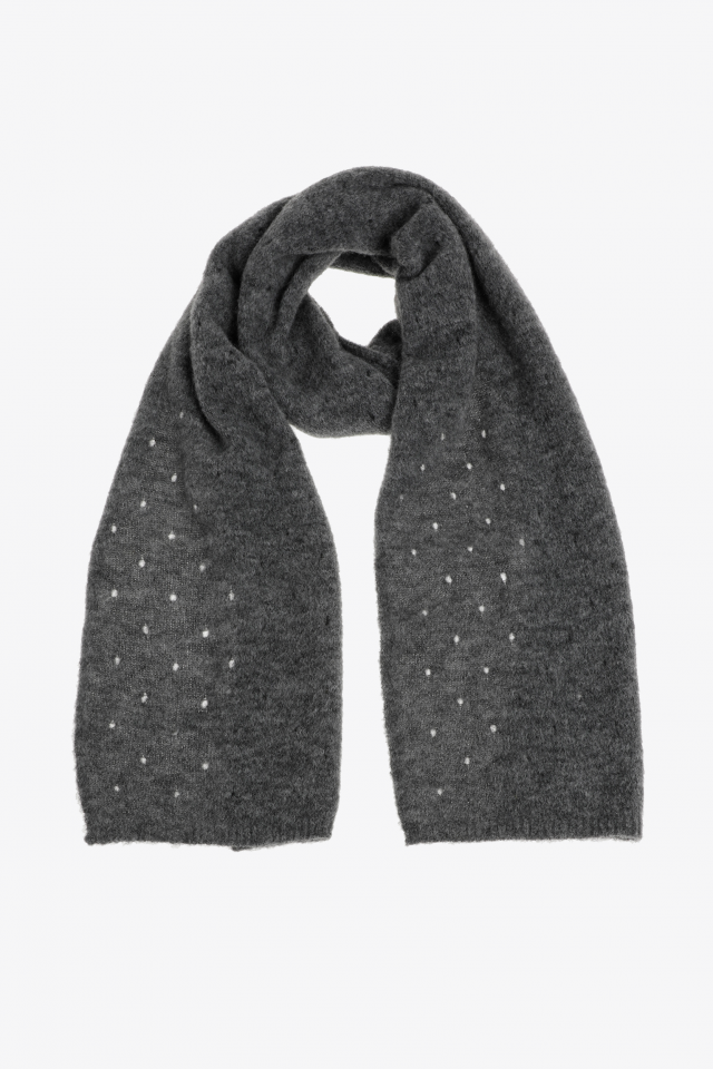 Wool scarf with subtle pattern