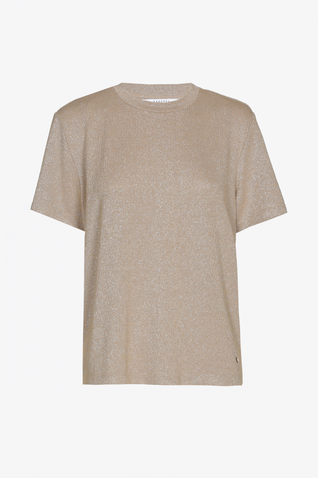 Lurex T-shirt with round neck