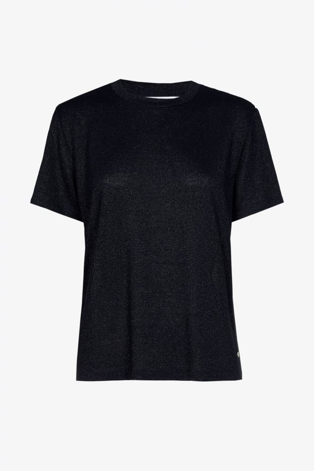 Lurex T-shirt with round neck