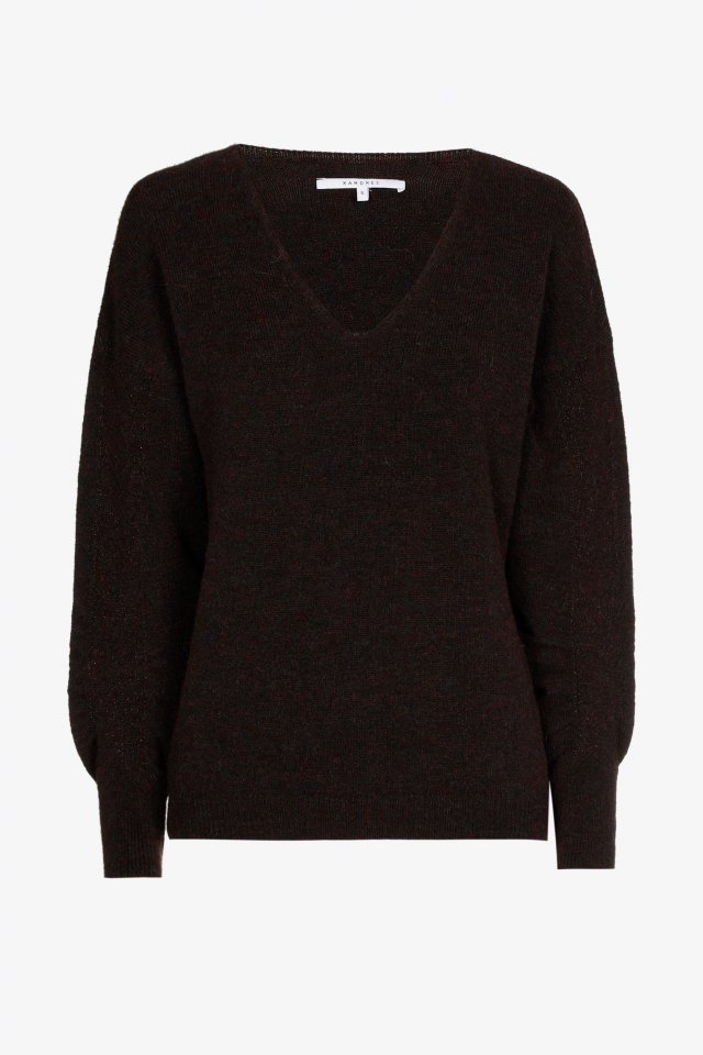 Lockerer Pullover mit V-Ausschnitt