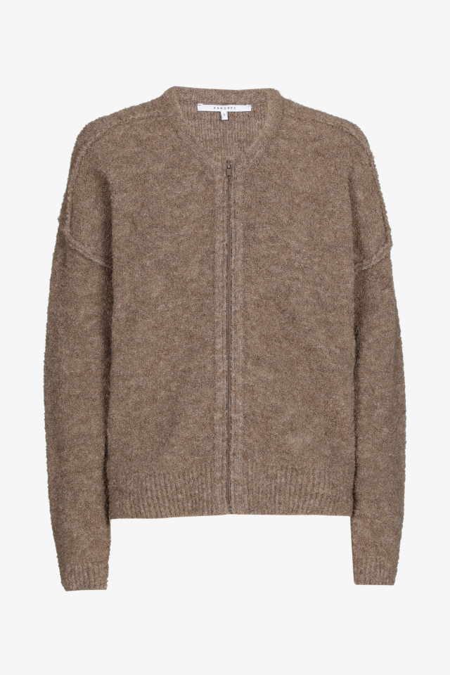 Warme gilet met zichtbare naden