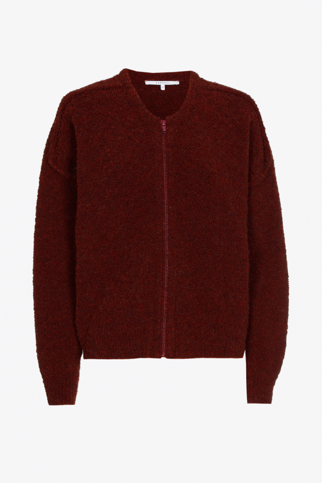 Warme gilet met zichtbare naden