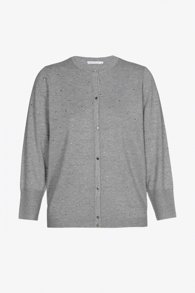 Strickjacke mit auffälligen Nieten 