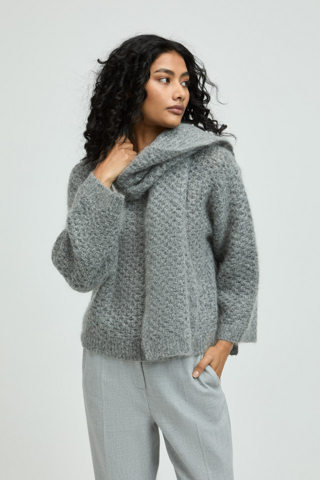 Gebreide pull met ronde hals 