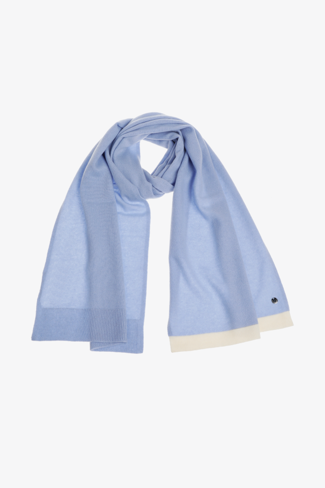 Kaschmirschal mit Kontrastbesatz