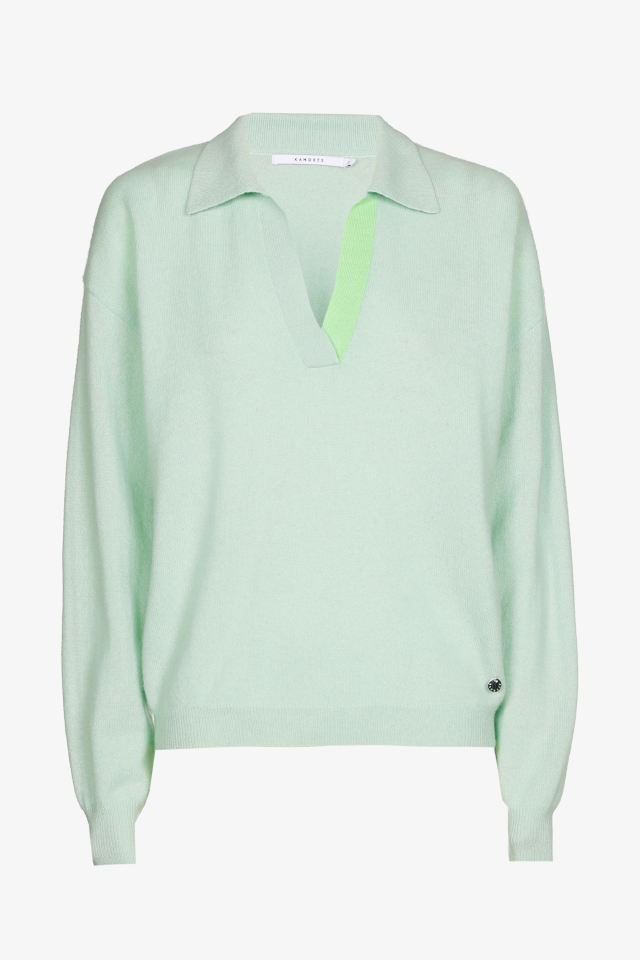 Trui in cashmere met polokraag