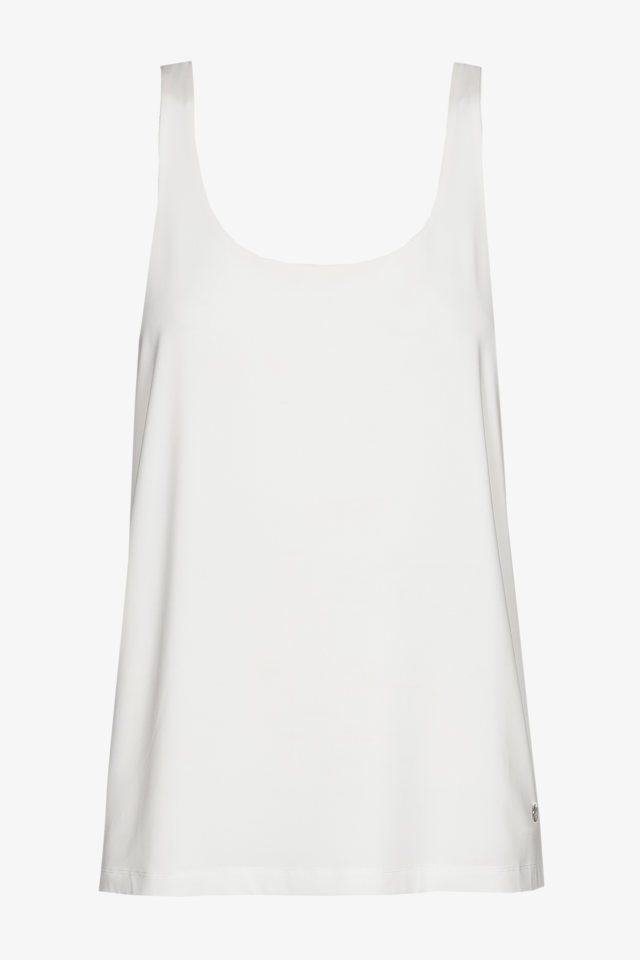 Sleeveless top with round neck