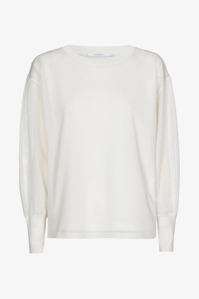 Pull avec manches et dos en organza