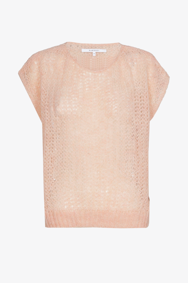 Débardeur tricoté avec de la laine d'alpaga