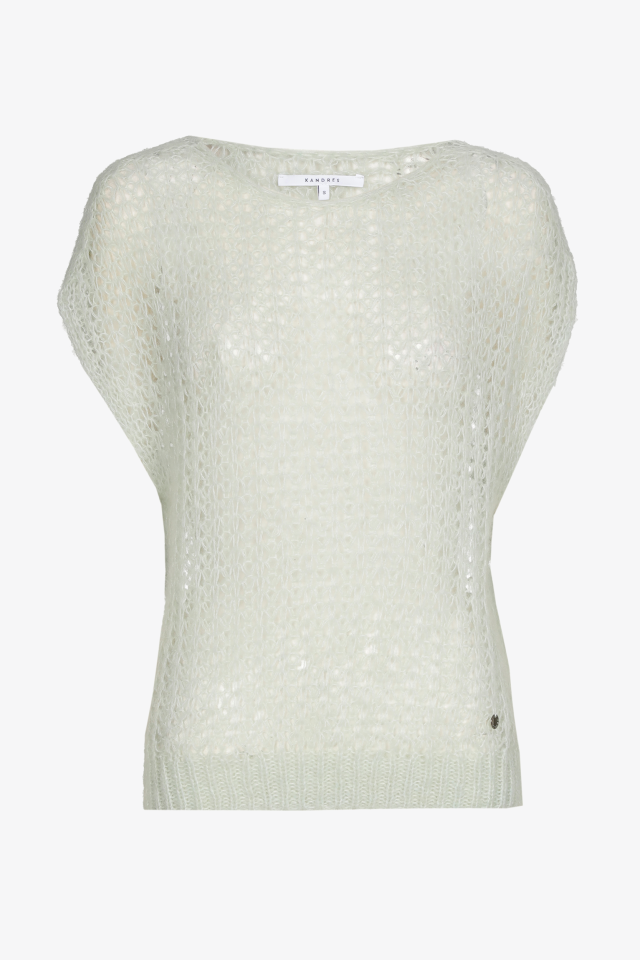 Débardeur tricoté avec de la laine d'alpaga