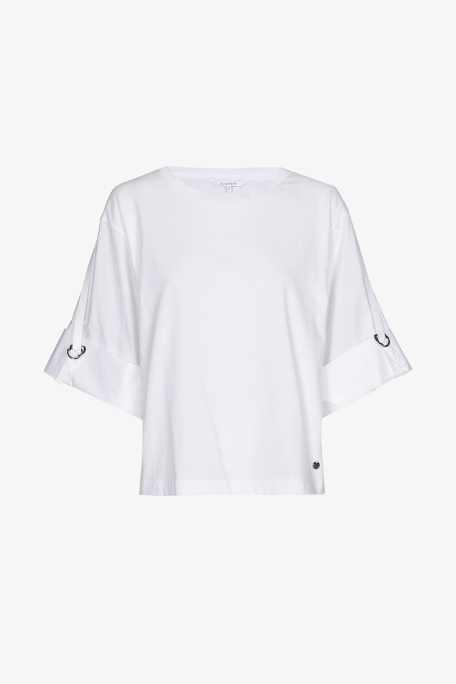 Cotton T-shirt with wide sleeves