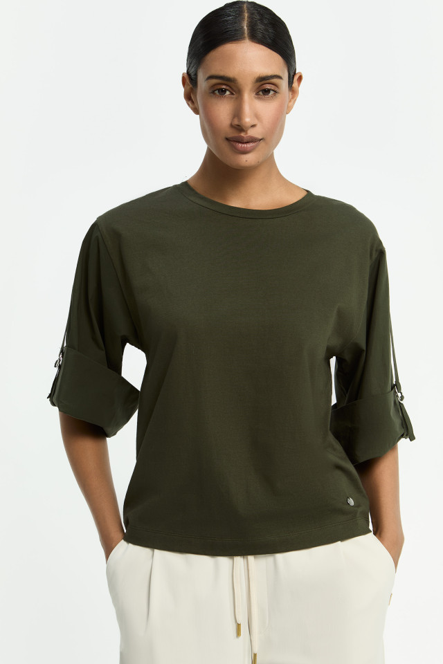 Katoenen T-shirt met wijde mouwen