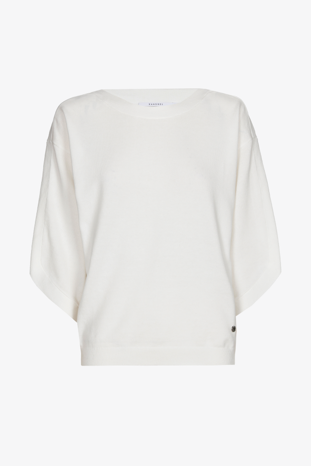 Pull en coton à encolure bateau