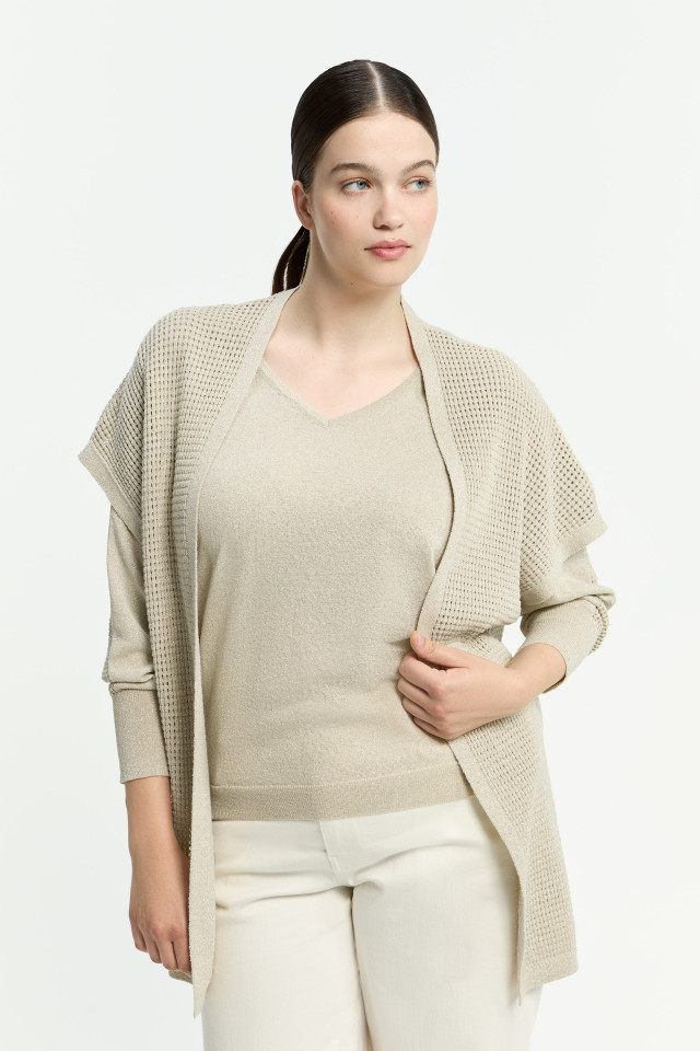 Eleganter Lurex-Pullover