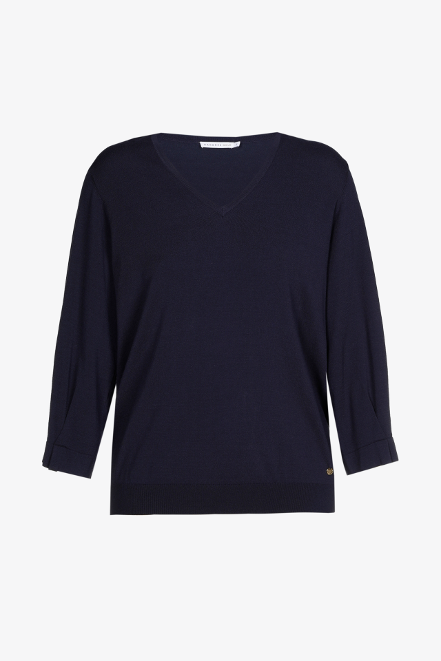 Pullover with pleat detailing at cuffs